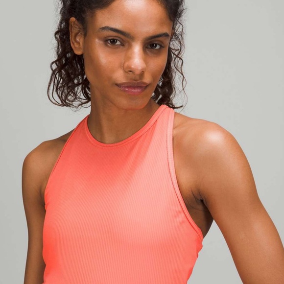 Lululemon Base Pace Ribbed Tank Top - Raspberry Cream - Picture 4 of 12